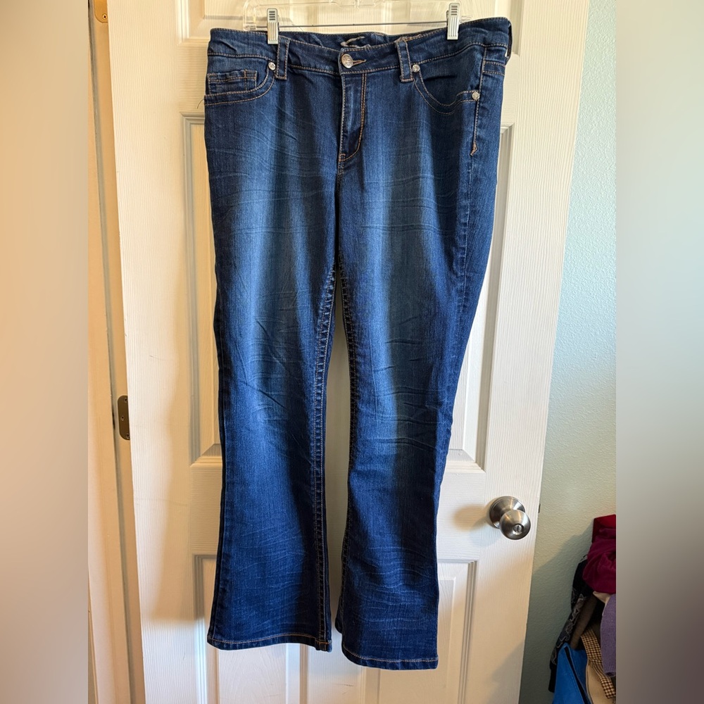 Seven7 Dark Blue Flare Jeans